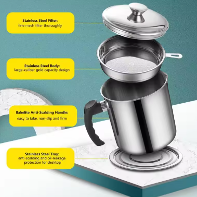 Stainless Steel Oil Filter Pot